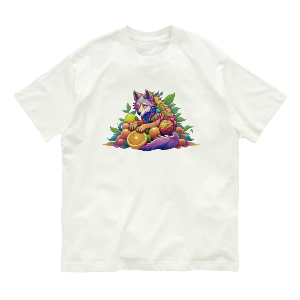 mogworl worksのGrimmit（Wolf） Organic Cotton T-Shirt