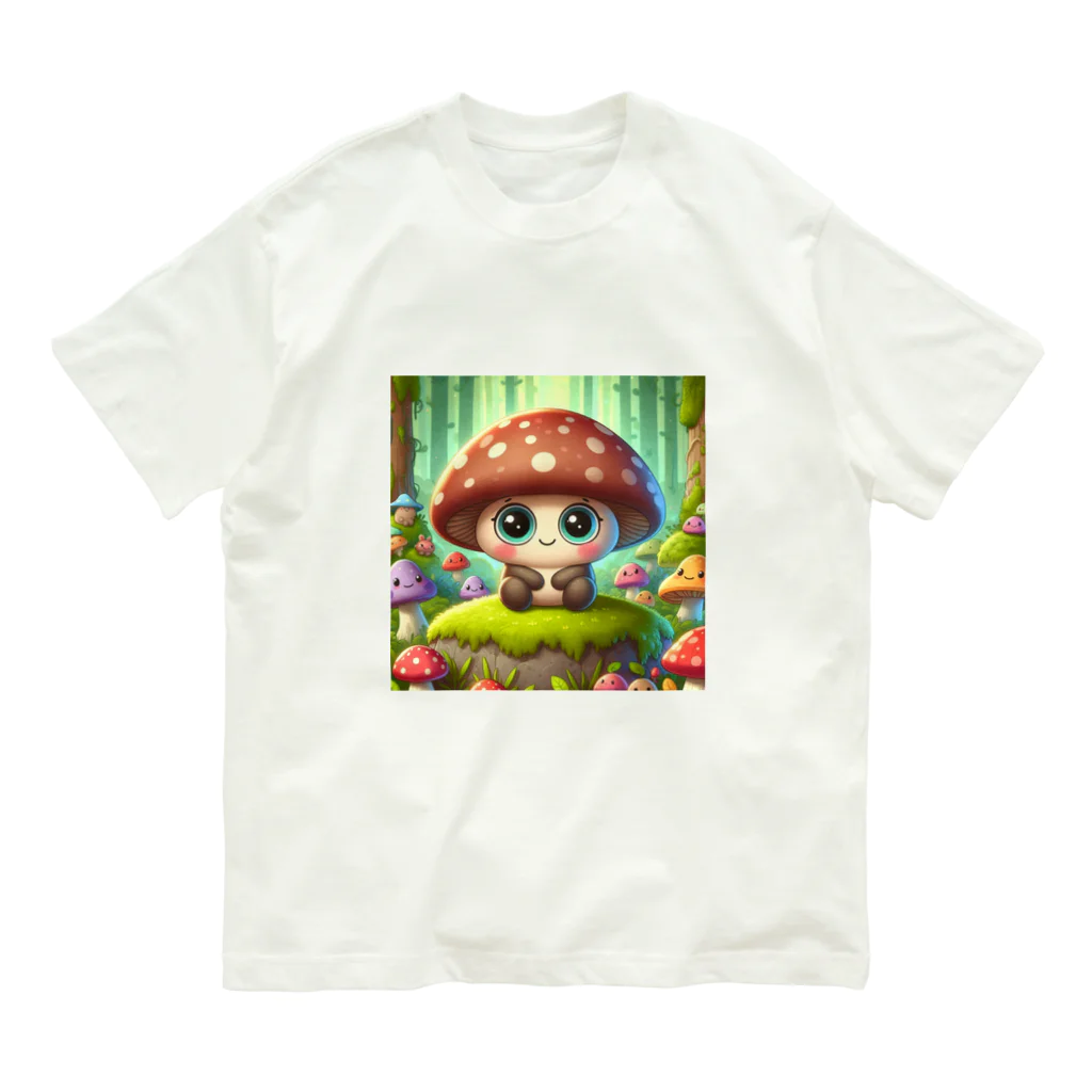 Rio58の癒し系キノコ可愛いグッズ Organic Cotton T-Shirt