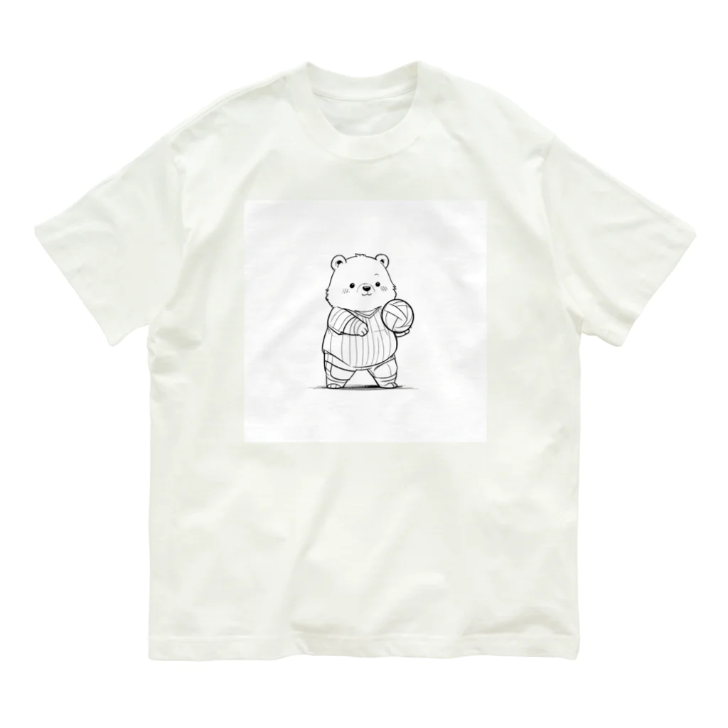 ganeshaのかわいいクマ Organic Cotton T-Shirt