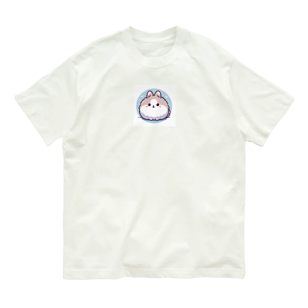 まんまるどうぶつ園のまんまるどうぶつ園 うさぎ オーガニックコットンTシャツ