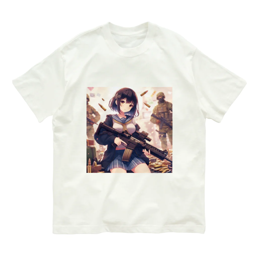 SWQAのアサルトライフル銃をもったjk Organic Cotton T-Shirt