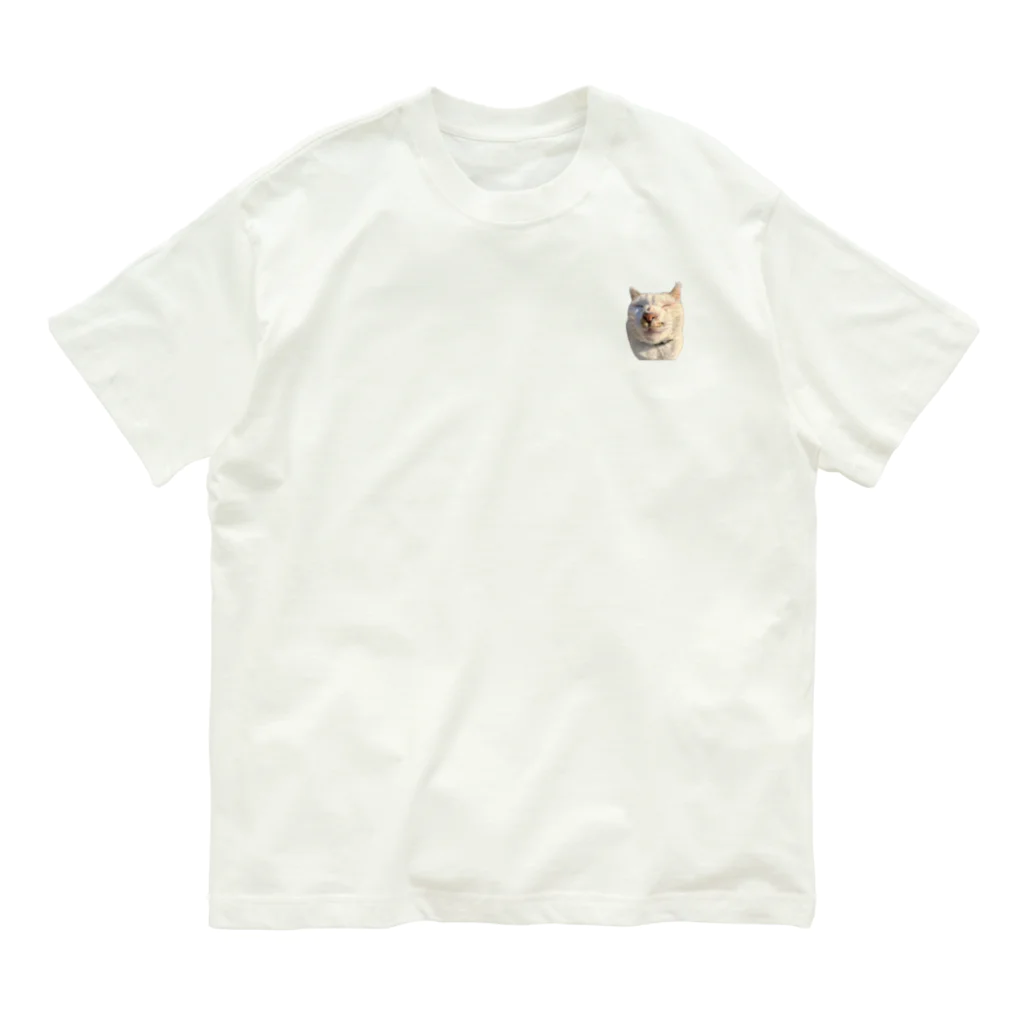 猫島のじかんのたまらない島猫のどアップ顔グッズ① Organic Cotton T-Shirt