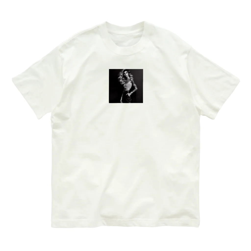 ＮＡＫＡＮＯのモノクロの美女 Organic Cotton T-Shirt