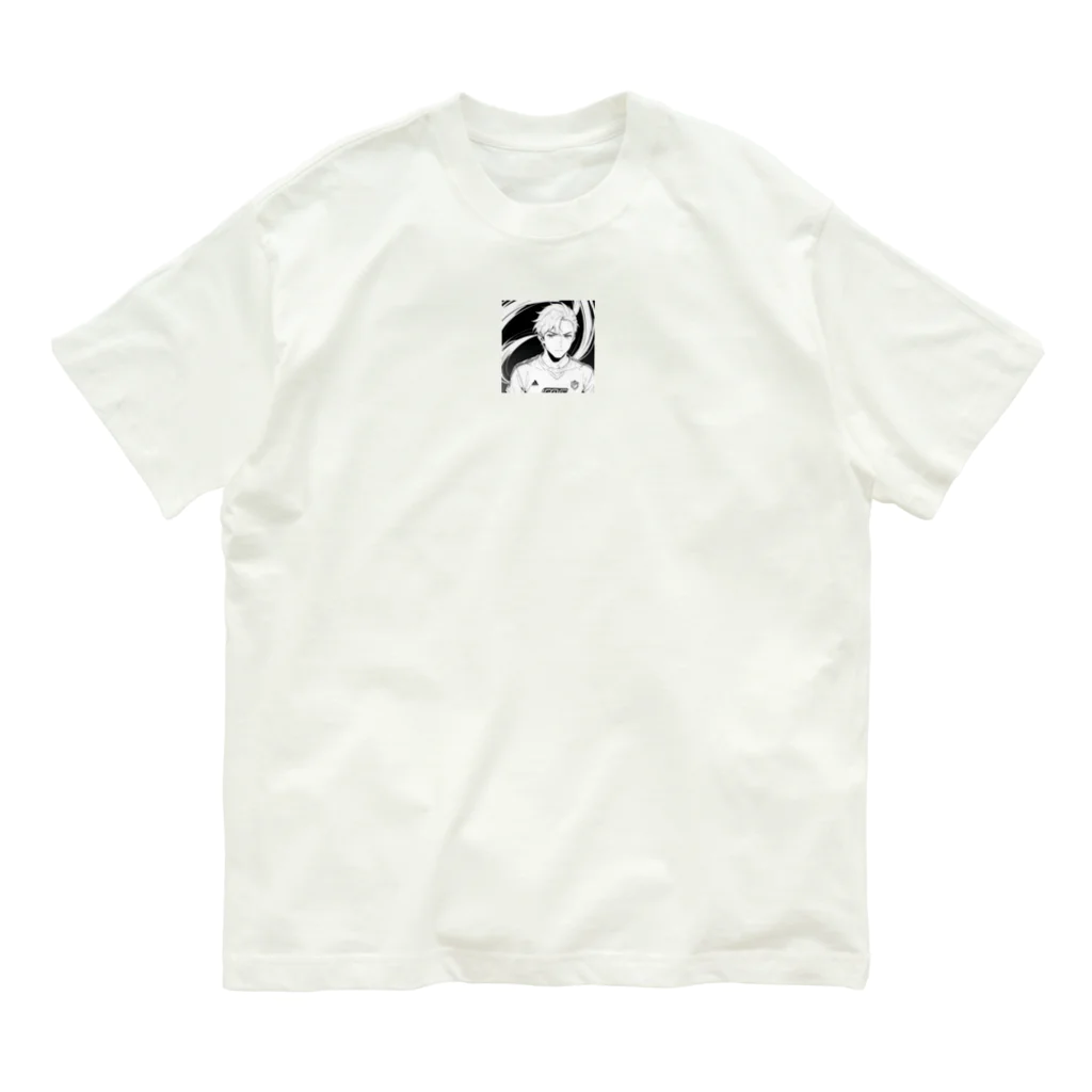 sports_thanksのイケメンサッカーイラスト Organic Cotton T-Shirt