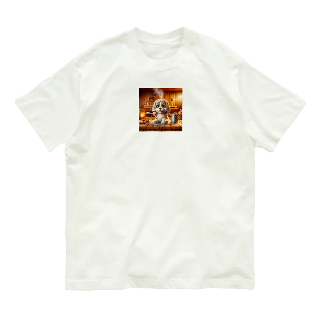 サウナーグッズショップのわんこがサウナ Organic Cotton T-Shirt