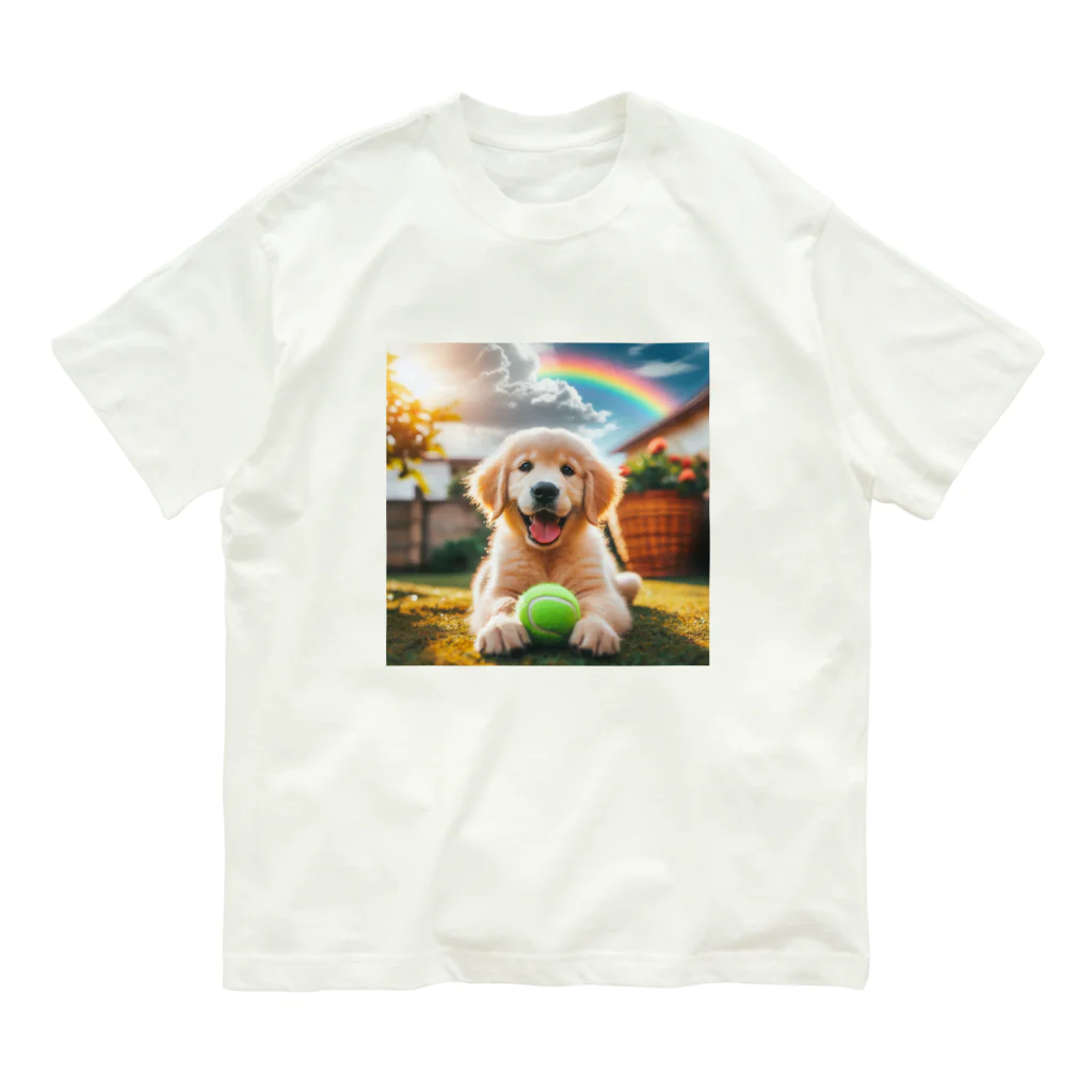 アニマルペイントの犬のグッズ Organic Cotton T-Shirt