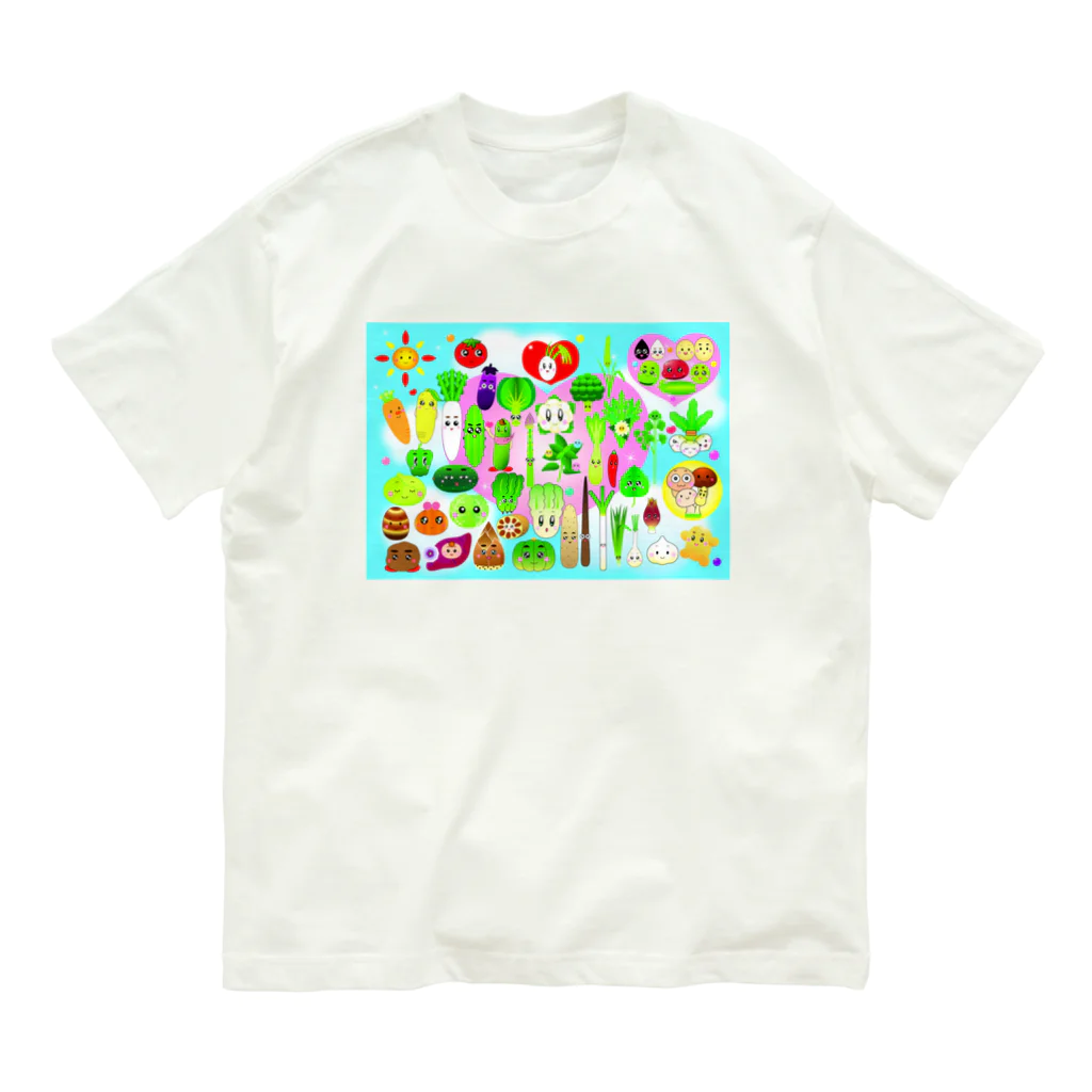 Noriko.lのお野菜オールスターズ Organic Cotton T-Shirt