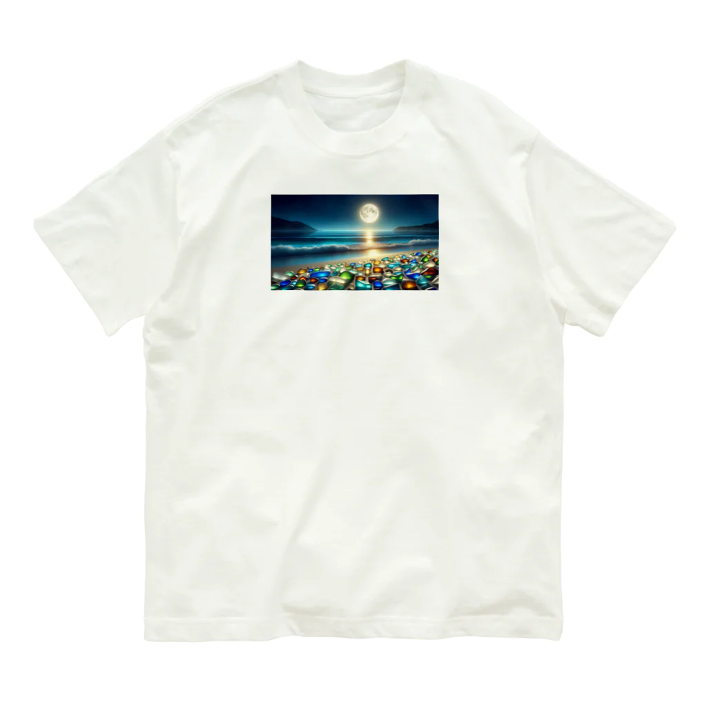 yunakiziの夜に輝くシーガラス Organic Cotton T-Shirt