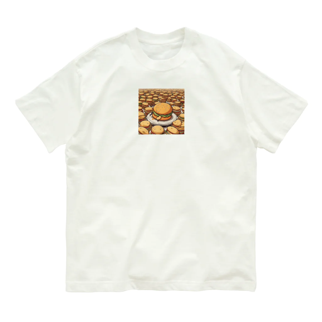 Tom's　ＳＨＯＰのたくさんのハンバーガー オーガニックコットンTシャツ