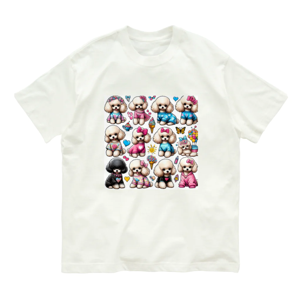 アニマルペイントの犬のグッズ Organic Cotton T-Shirt