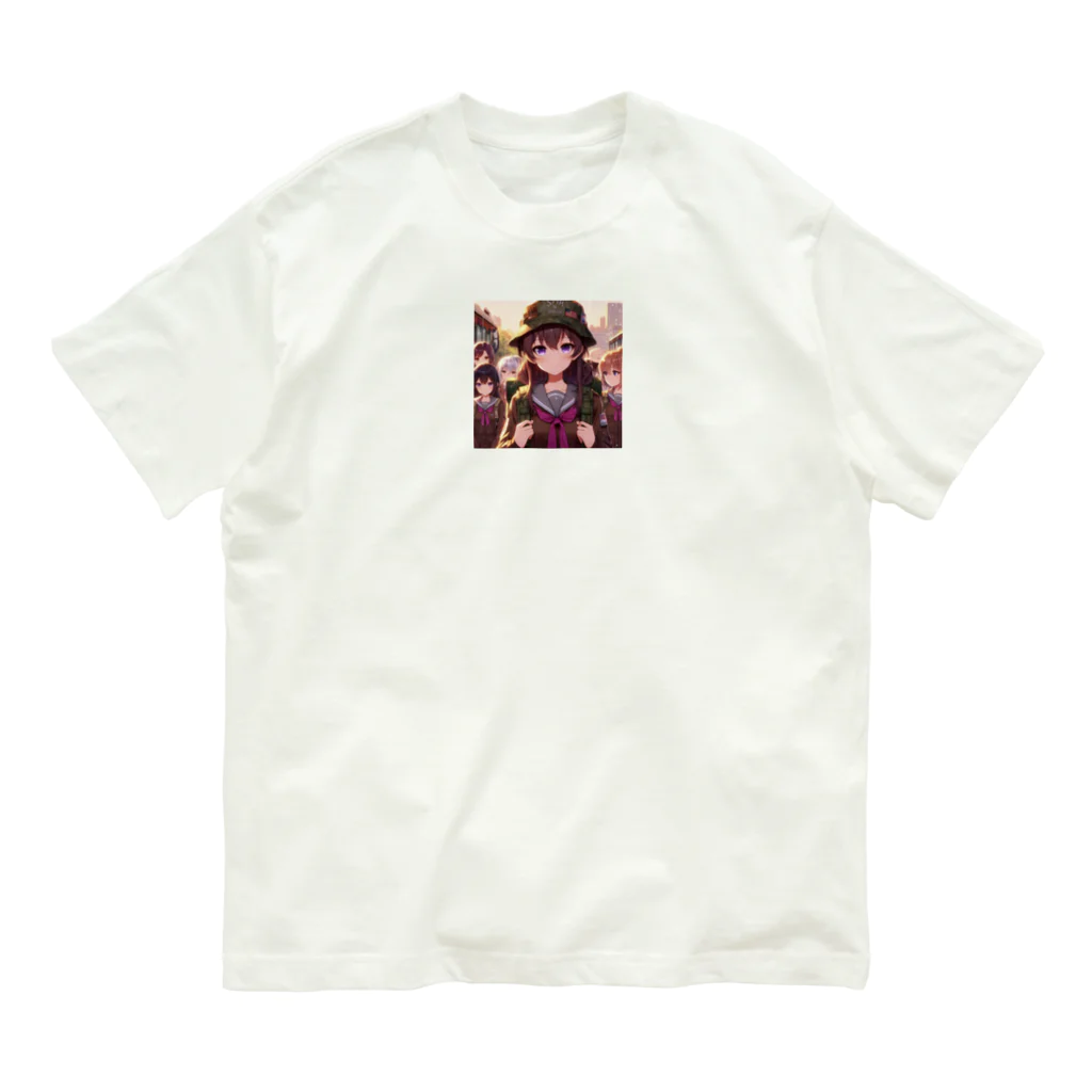 SWQAのソロキャンプjk オーガニックコットンTシャツ