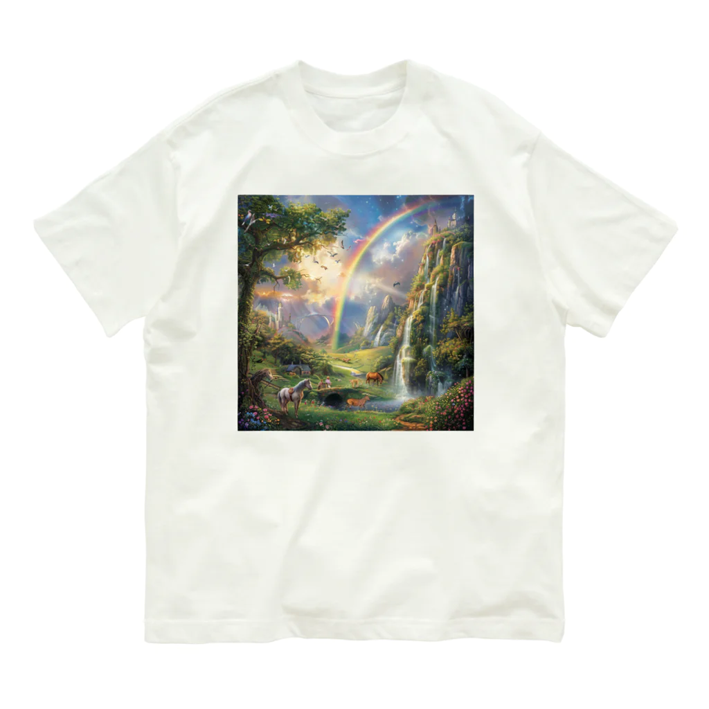 AQUAMETAVERSEの夢の国 オーガニックコットンTシャツ