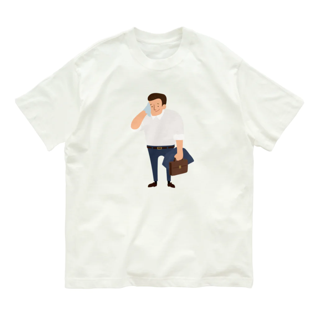 モツ煮子の汗っかきなガタイの良いサラリーマン Organic Cotton T-Shirt