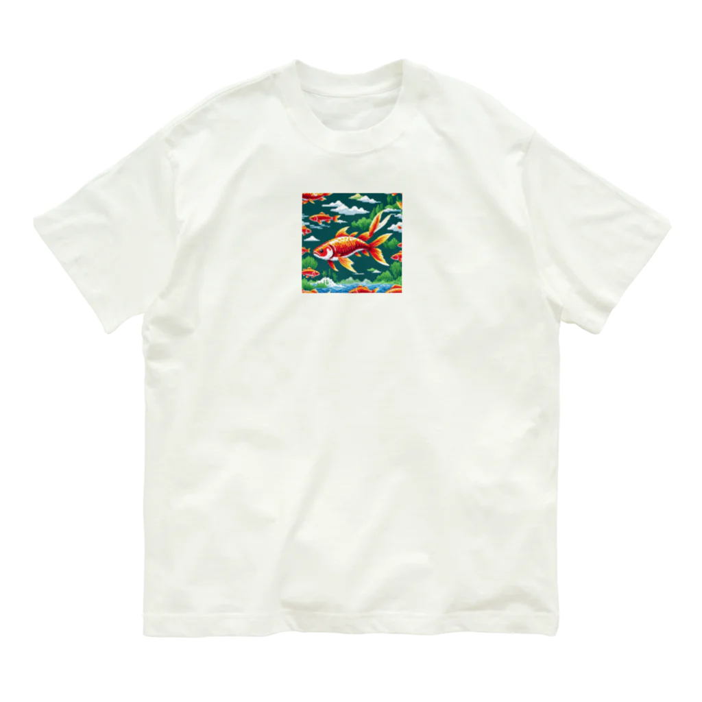 yukki1975のピクセルアートの5月 オーガニックコットンTシャツ