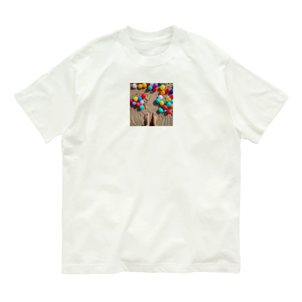 hitayakiの素足で歩く熱い砂浜 Organic Cotton T-Shirt