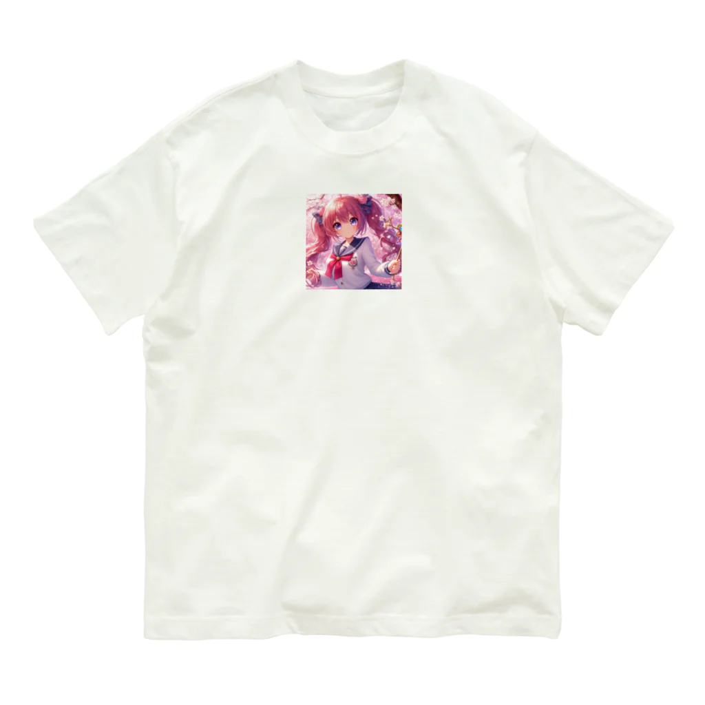RUI_のオリジナルショップのかわいい女の子のキャラクターグッズ Organic Cotton T-Shirt