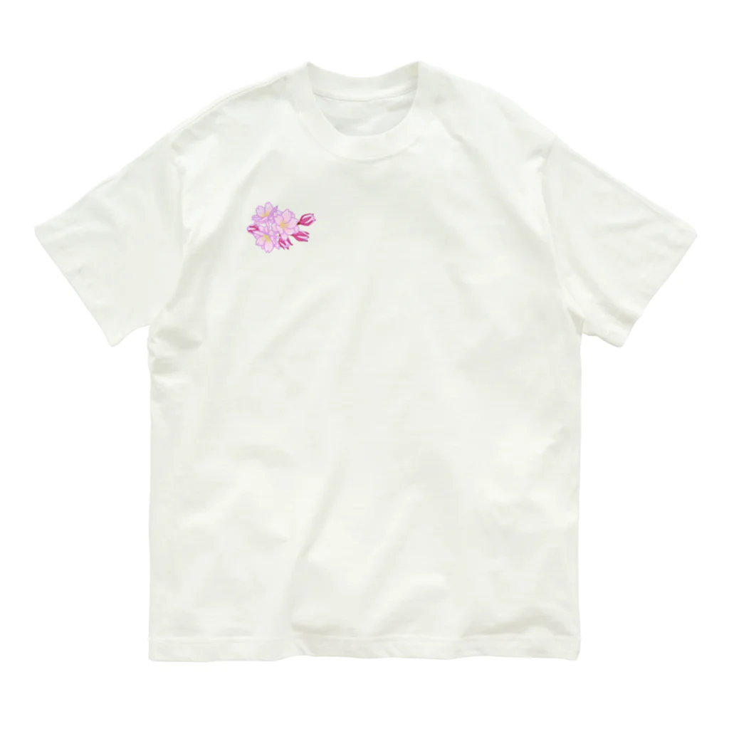 綾錦工房 りこりすの三味線 -雪月花- 【桜】 Organic Cotton T-Shirt