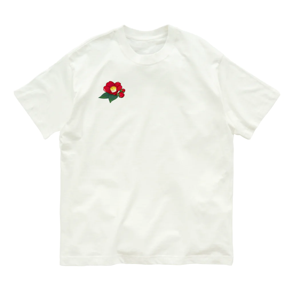 綾錦工房 りこりすの三味線 -雪月花- 【椿】 Organic Cotton T-Shirt