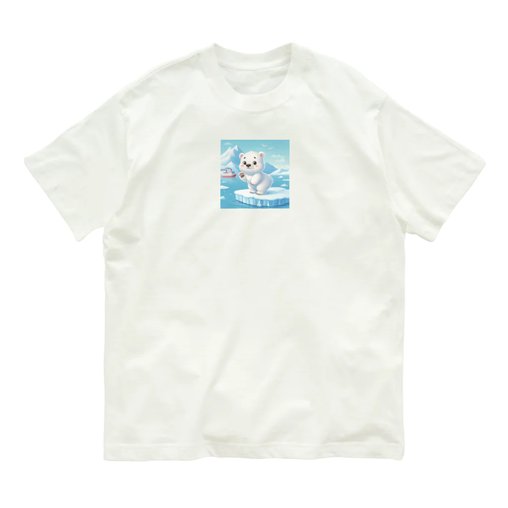 tmghillのキュートなシロクマのキャラクター オーガニックコットンTシャツ