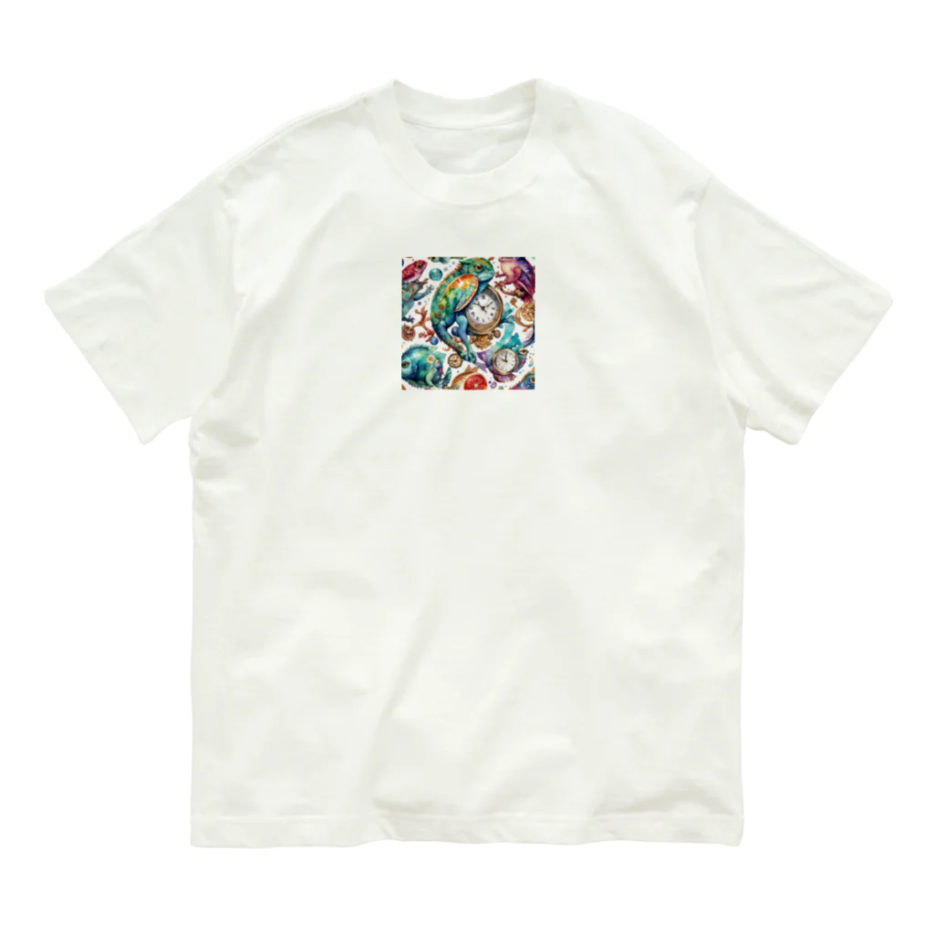 AIrunawayのFantastical　Chameleon オーガニックコットンTシャツ