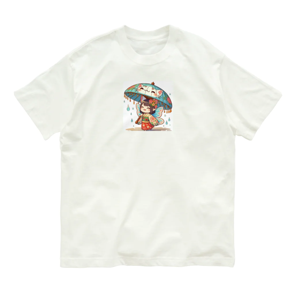 bona fideの開運招き猫　みこ Organic Cotton T-Shirt