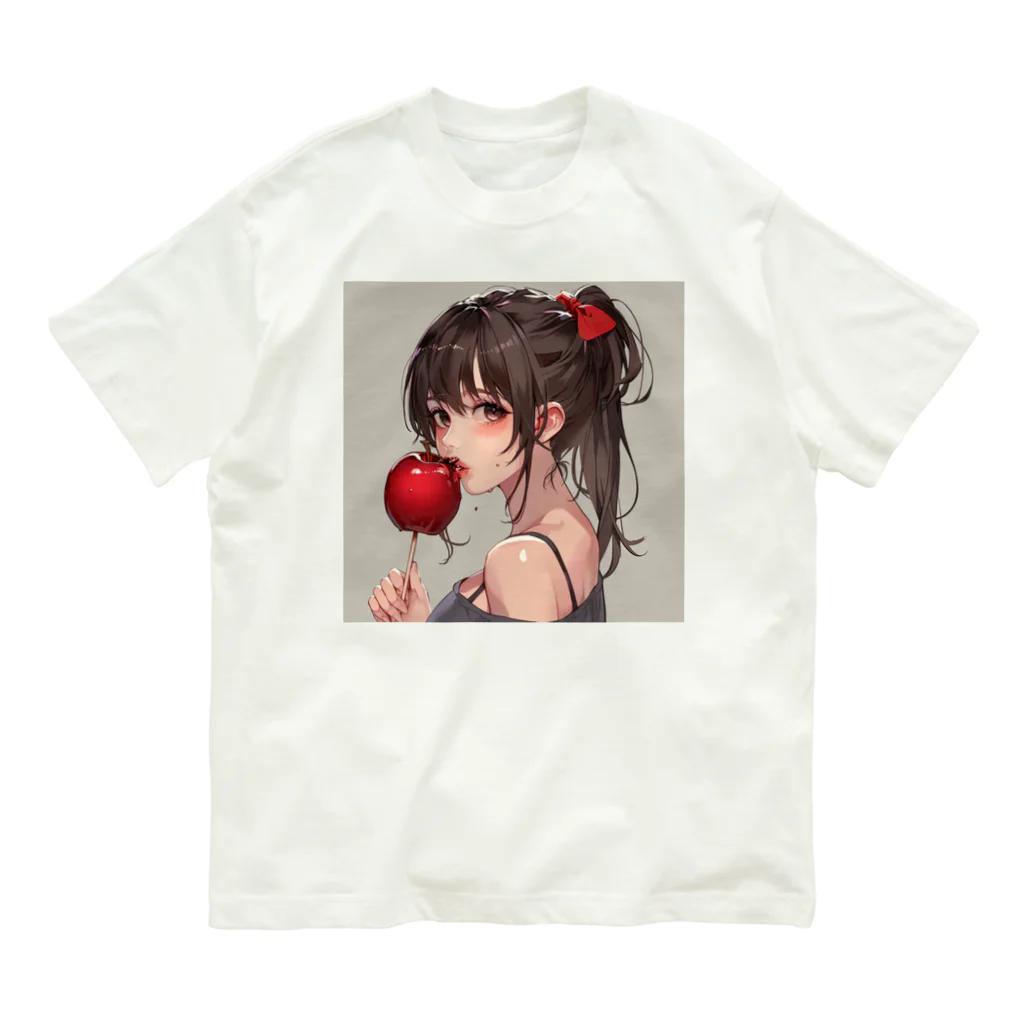 AQUAMETAVERSEのリンゴ飴娘　Tomoe bb 2712 Organic Cotton T-Shirt