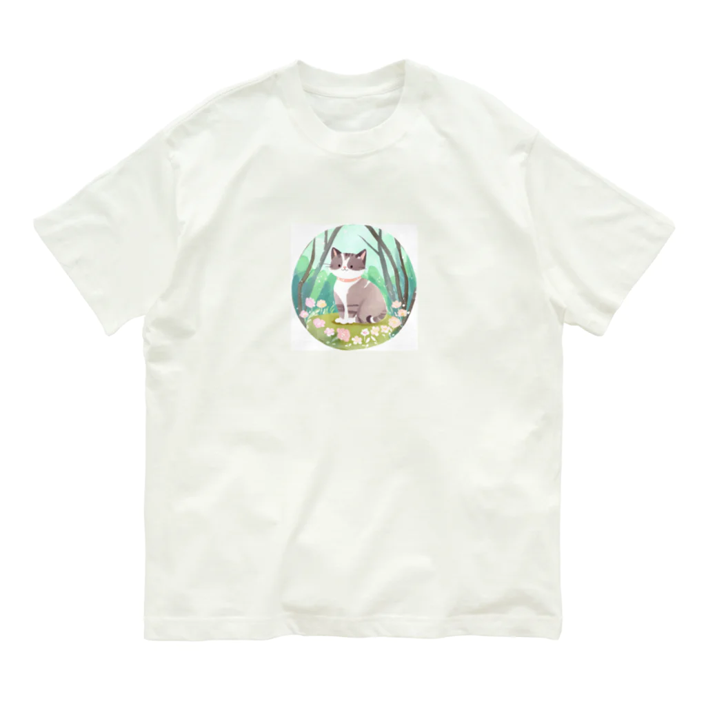 TMRの水彩猫 Organic Cotton T-Shirt