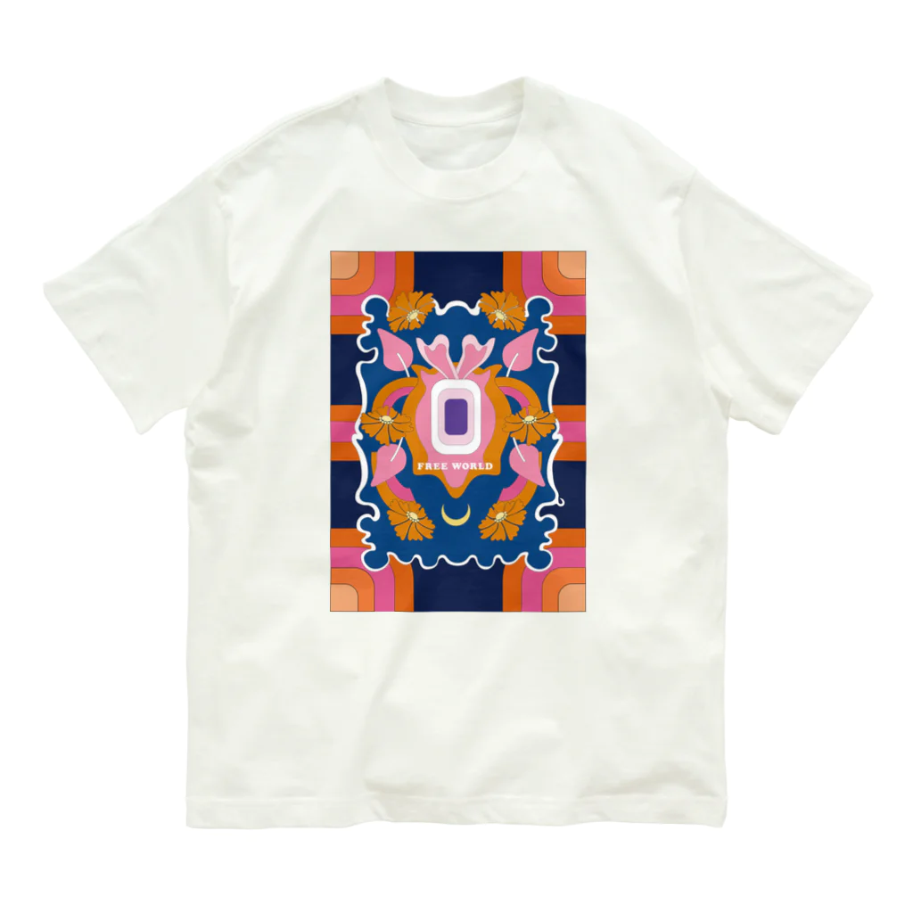 0chDesignの自由世界ー花の呼吸ー Organic Cotton T-Shirt