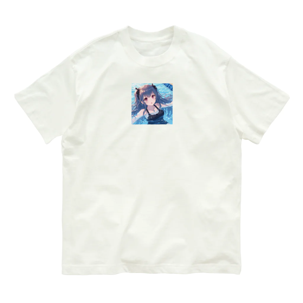 SWQAのプールを楽しむjk オーガニックコットンTシャツ