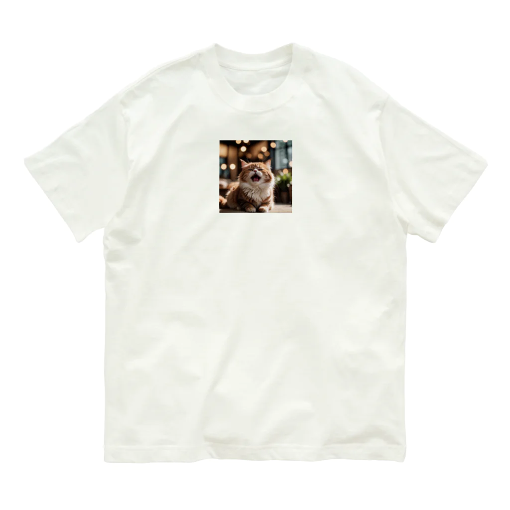 kurotosのくしゃみをしている猫 Organic Cotton T-Shirt