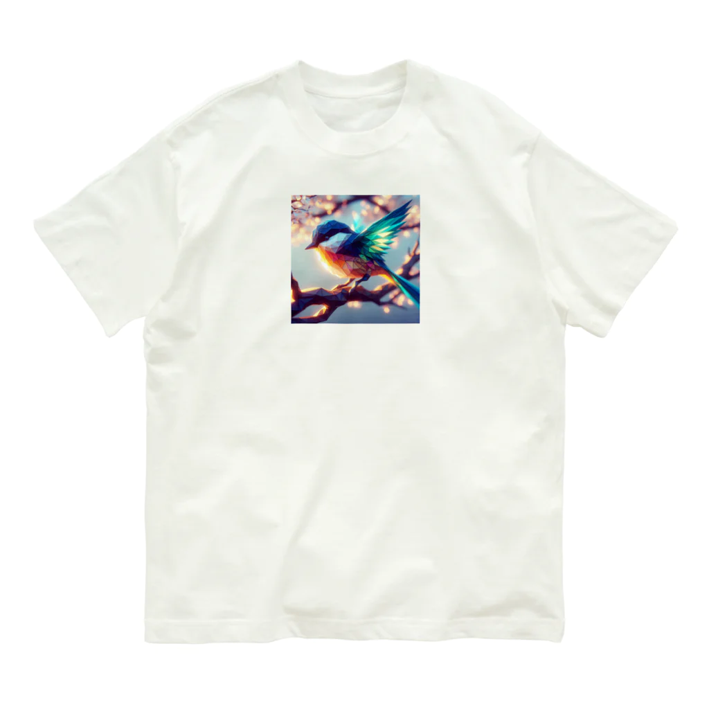 終わらない夢🌈のステンドグラスの様なカワセミ✨ Organic Cotton T-Shirt