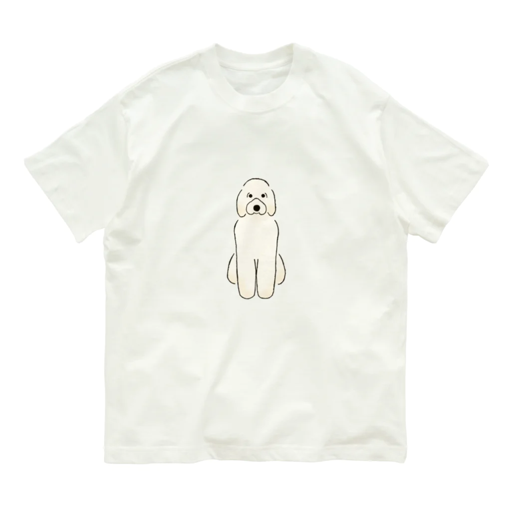 ゆいたっく／犬イラストのおすわりのゴールデンドゥードル Organic Cotton T-Shirt