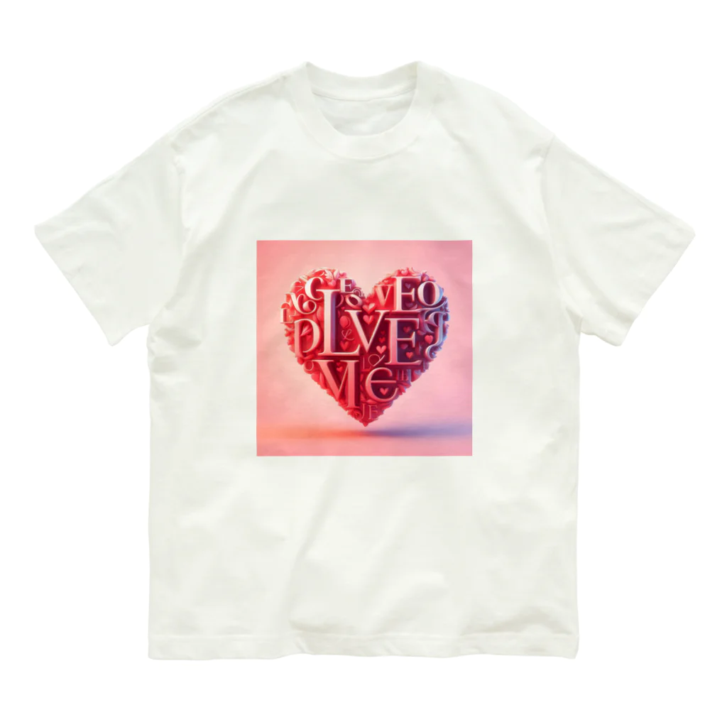 8kn356231のハート Organic Cotton T-Shirt