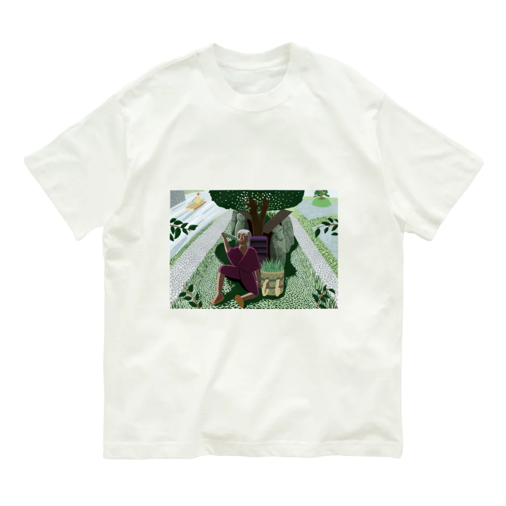 Noedewamaiの百姓と地蔵 Organic Cotton T-Shirt