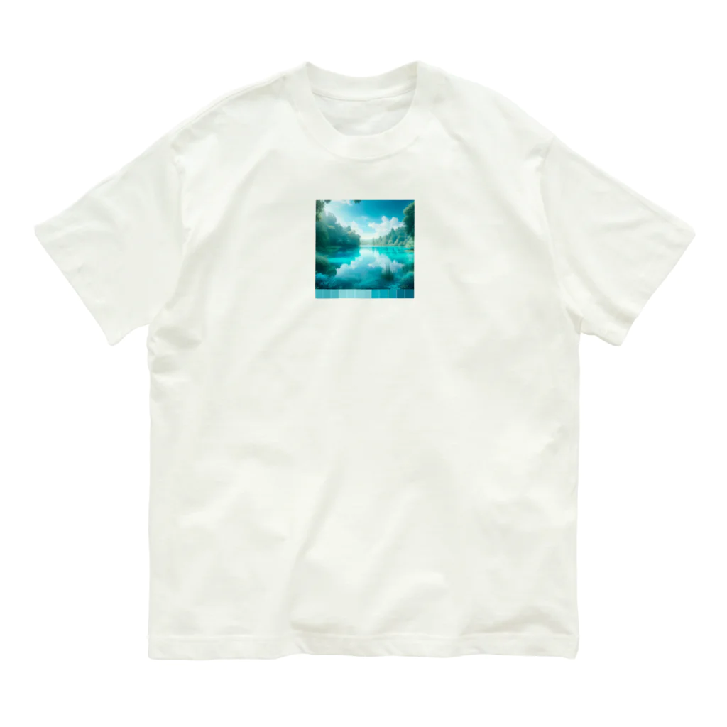 hana2ginの Almost Transparent Blue. Organic Cotton T-Shirt