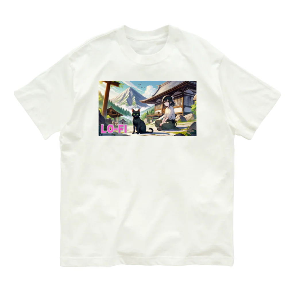 Mia-Alto_Adventure_Storeの時空の旅猫アルトとミアの山間の寺院 Organic Cotton T-Shirt