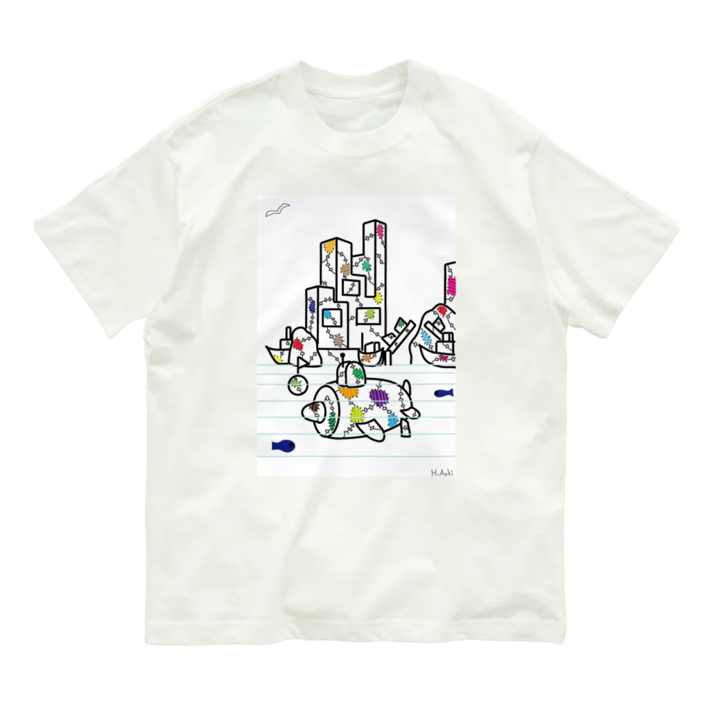 Noedewamaiのボロい潜水艦や港 Organic Cotton T-Shirt