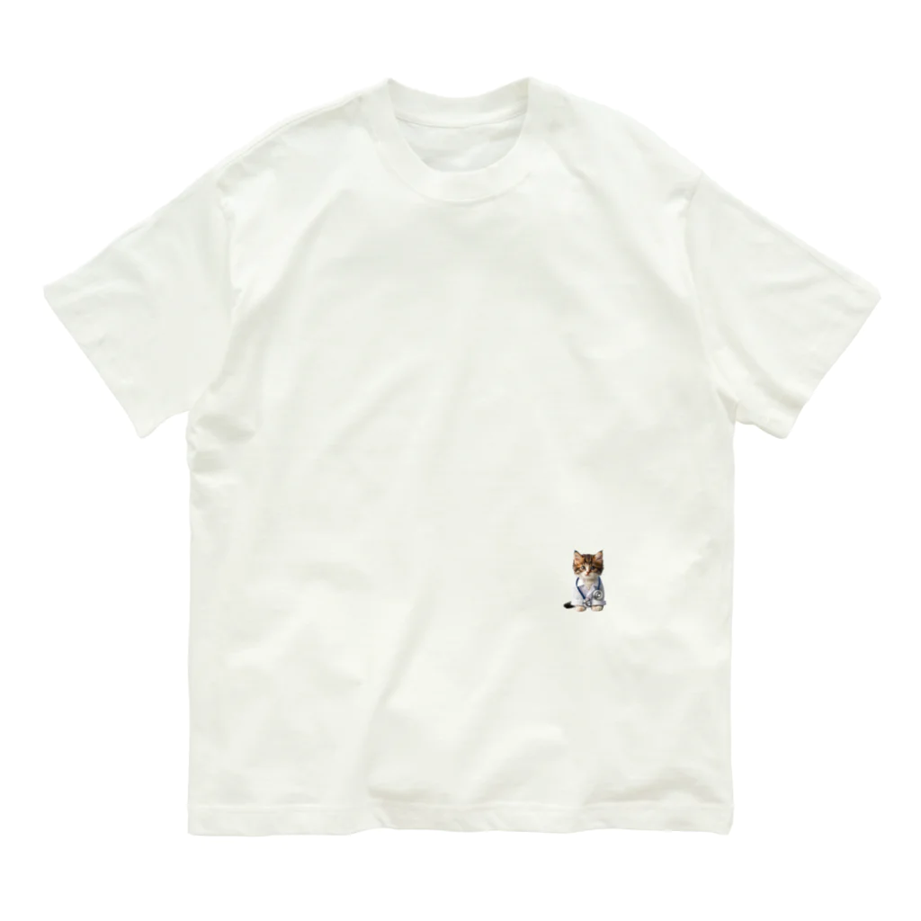 ネコネコ笑店 -Cat Goods Store-のDrねこ丸No1 Organic Cotton T-Shirt