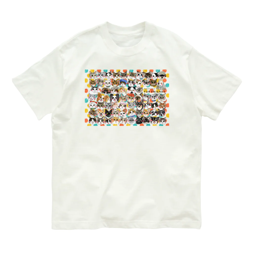 shop あこ猫犬屋のFur Friends 2 オーガニックコットンTシャツ