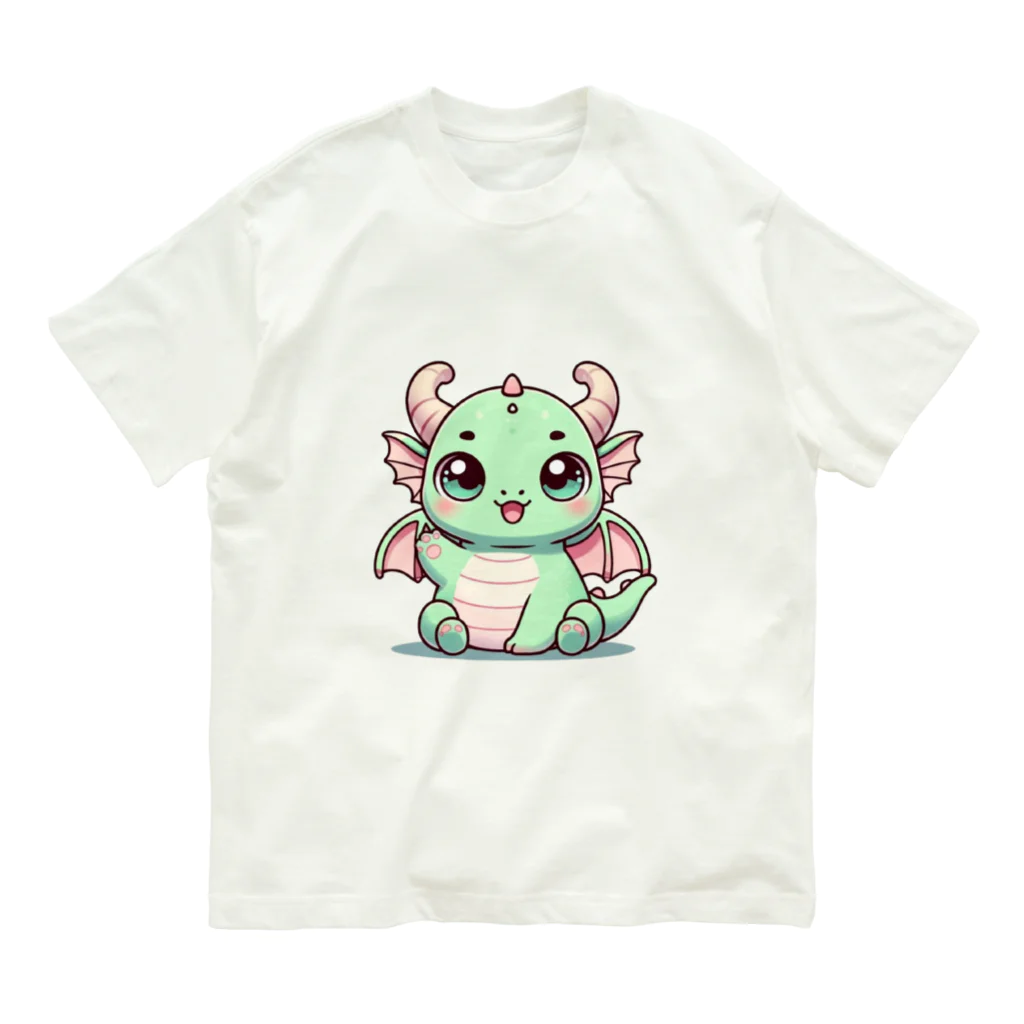 mamu2024のどらちゃん オーガニックコットンTシャツ