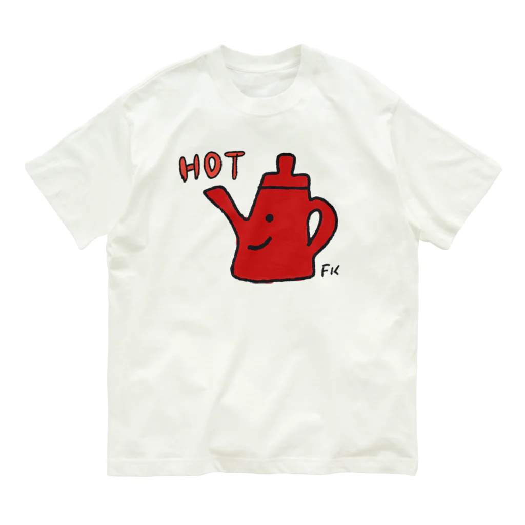 TOMORUFUのRED HOT KETTLE オーガニックコットンTシャツ