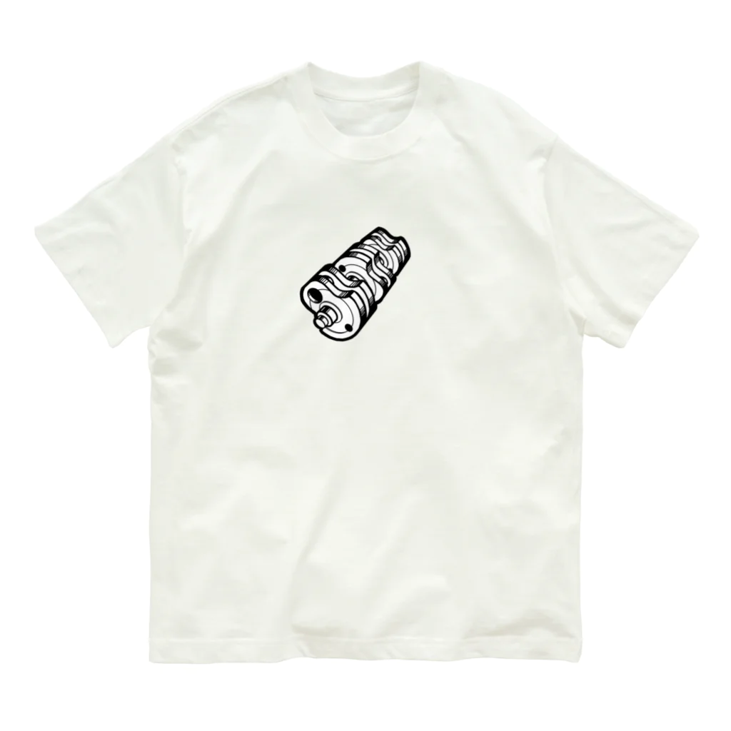 KAKUNIN TECH WEARABLEのCrankshaft Simple　（クランクシャフト_シンプル） Organic Cotton T-Shirt