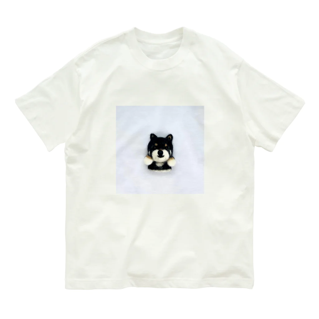 黒柴むさし君のSimpleむさし君 オーガニックコットンTシャツ