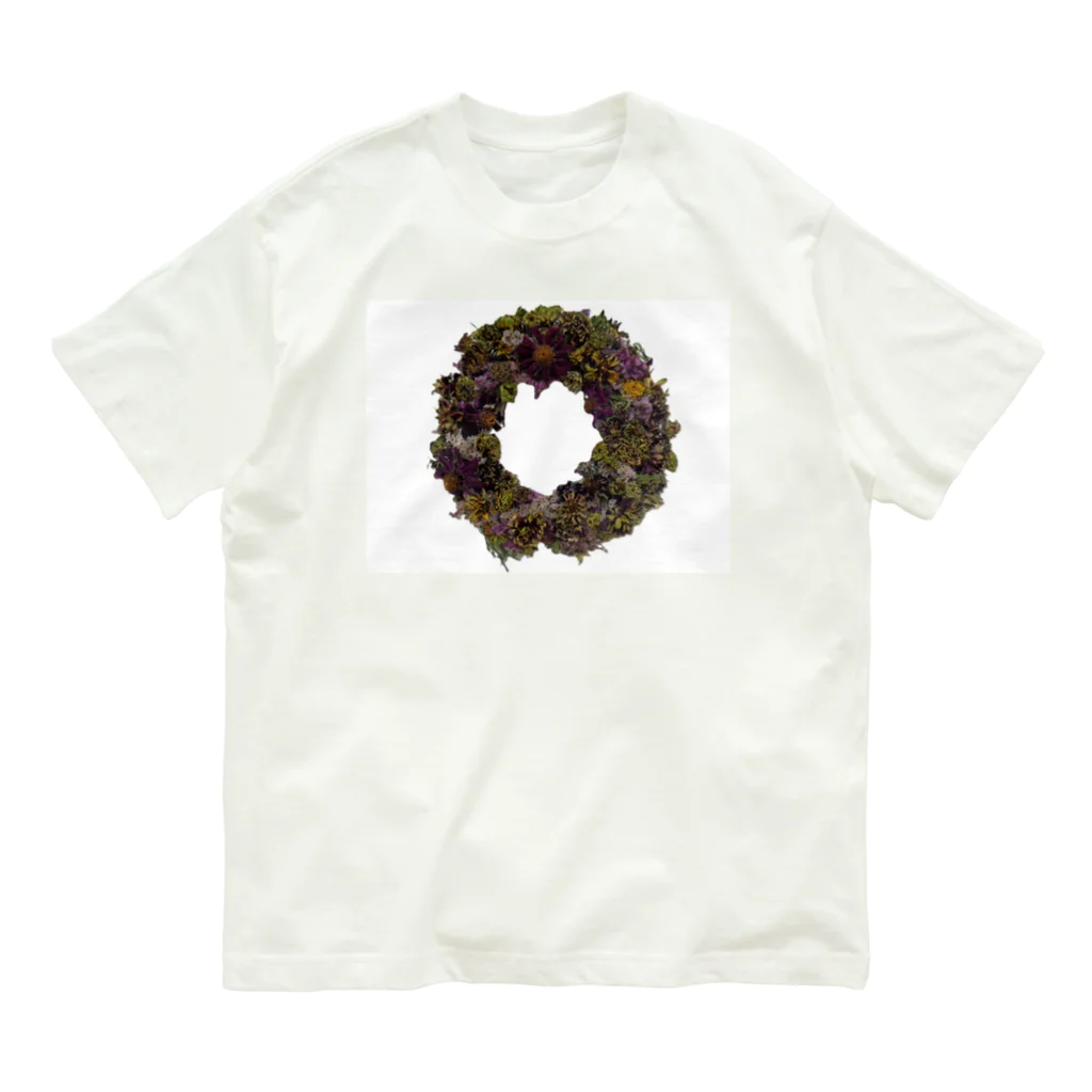 To-You133のドライフラワーリース Organic Cotton T-Shirt