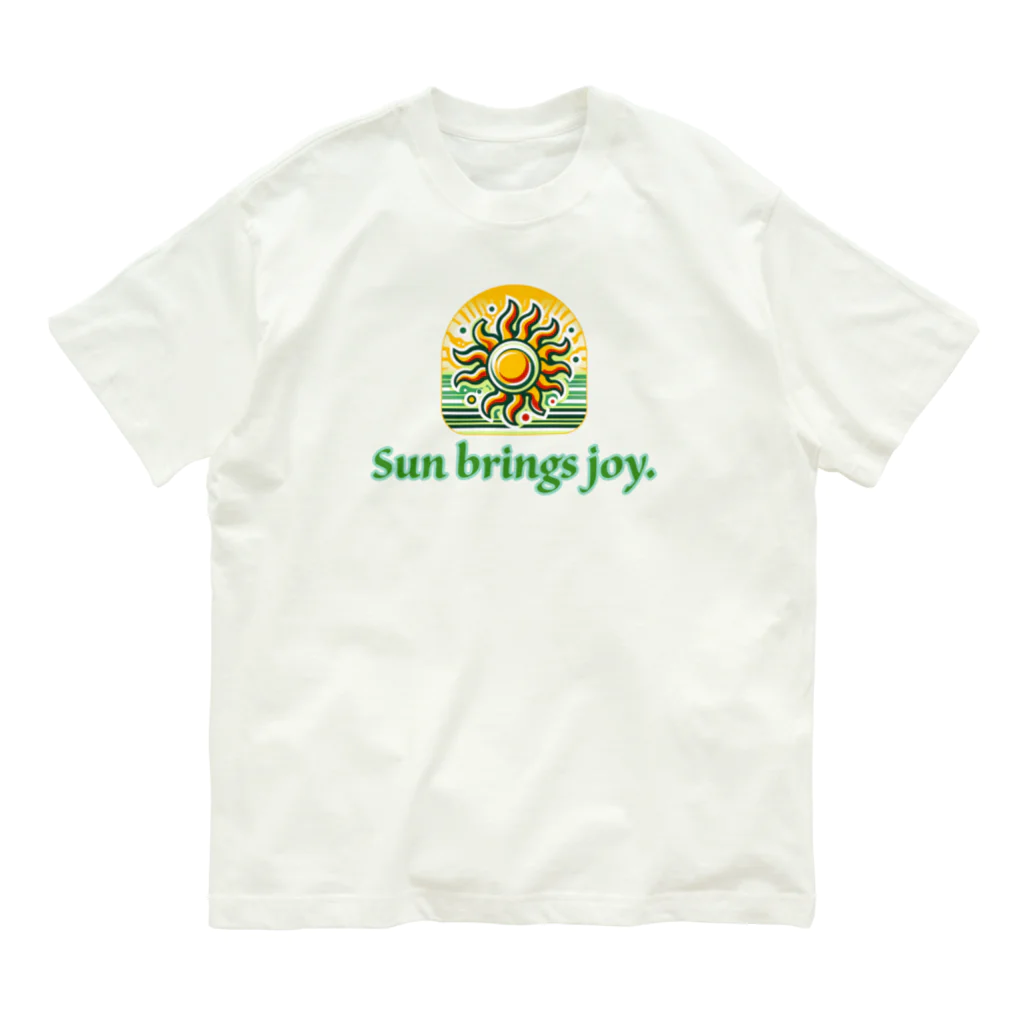 tora2216のSun San San 太陽 オーガニックコットンTシャツ