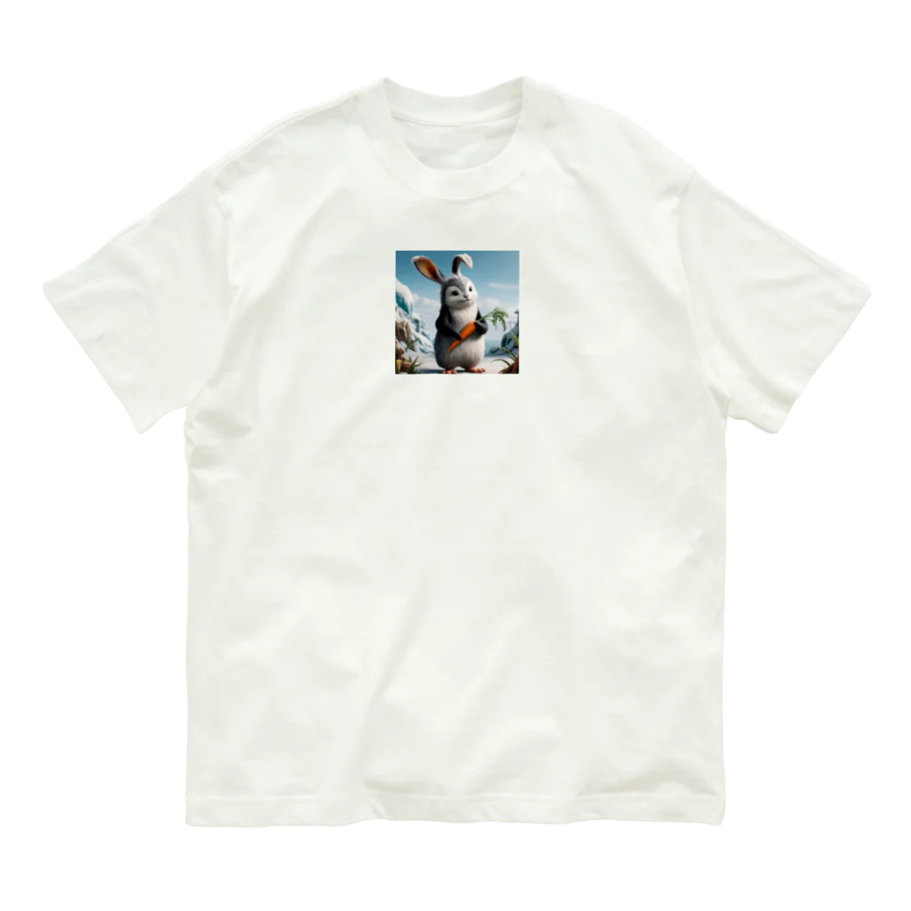 usagimajyoのペンギンとウサギの子供 Organic Cotton T-Shirt