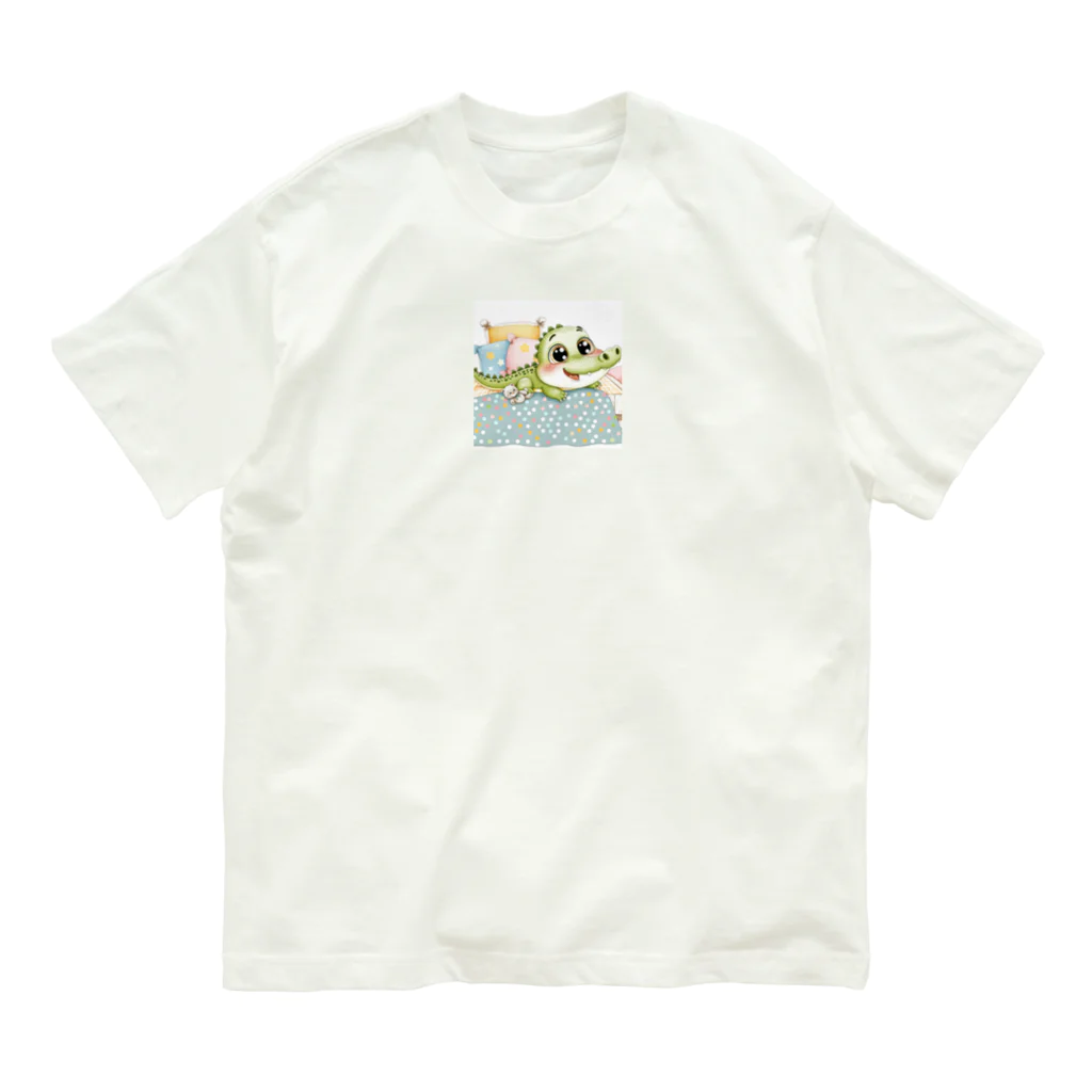 crocodileのワニ赤ちゃん オーガニックコットンTシャツ