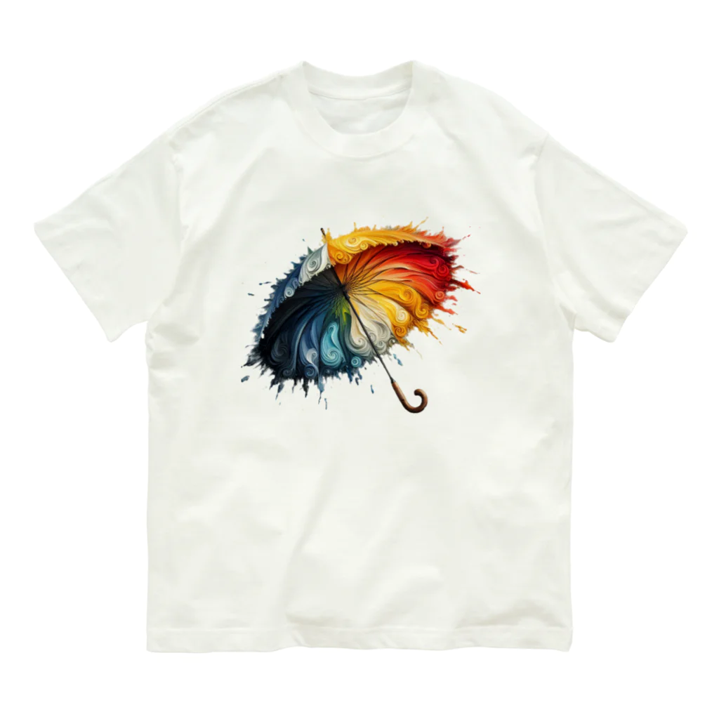 BONZEWORKSのレインボーアンブレラ Organic Cotton T-Shirt