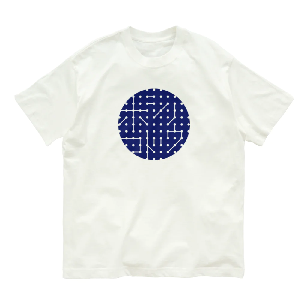 DiGiBEATのDot Line Logo -ホシノコドウ- オーガニックコットンTシャツ