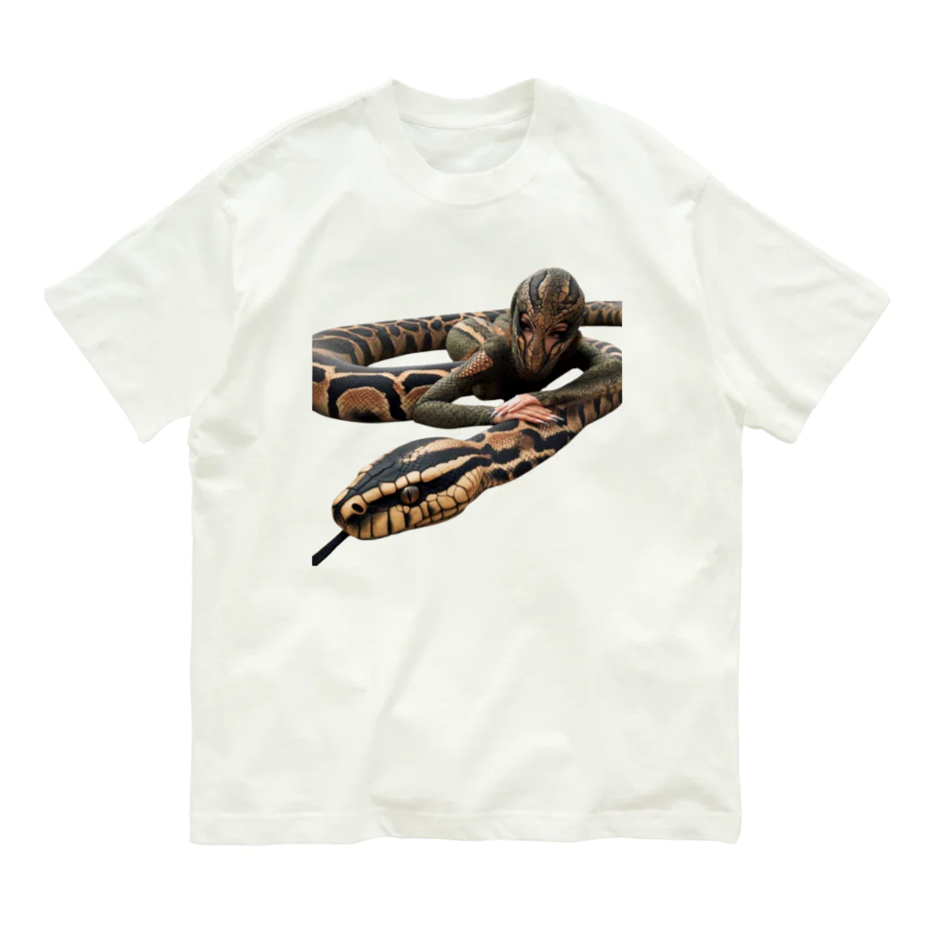 reptilesの怪人ヘビ女 Organic Cotton T-Shirt